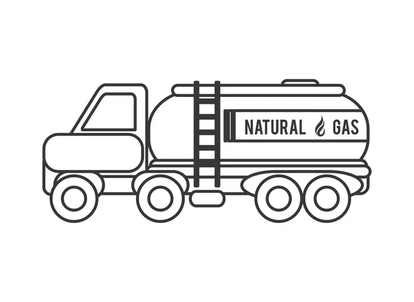 Přírodní plyn Truck ikona — Stockový vektor