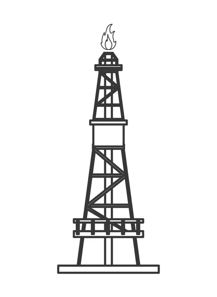 Plyn nebo ropné rafinérie ikona — Stockový vektor