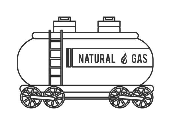 Přírodní plyn Truck ikona — Stockový vektor