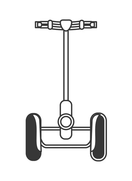 Einzelperson auf Hoverboard-Symbol — Stockvektor