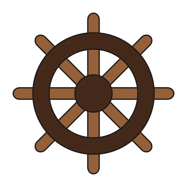 Timón de barco icono — Vector de stock