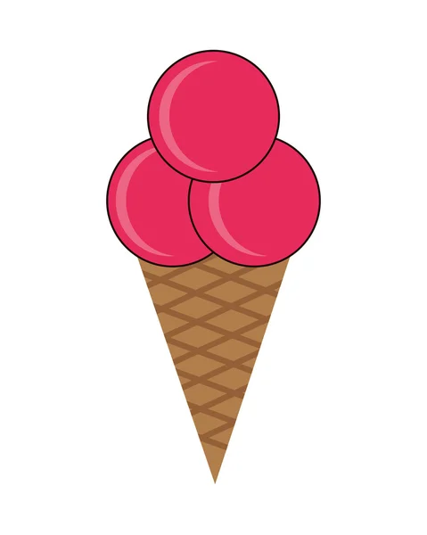 Icono de cono de helado — Archivo Imágenes Vectoriales