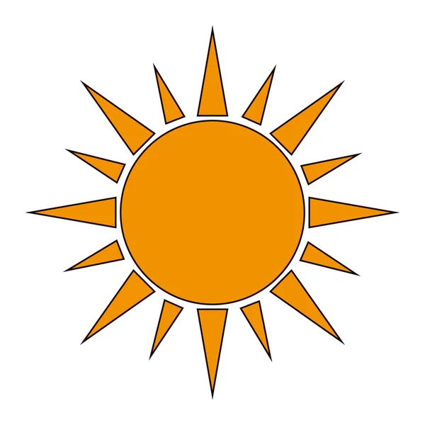 Sun pictogram icon — Stock Vector