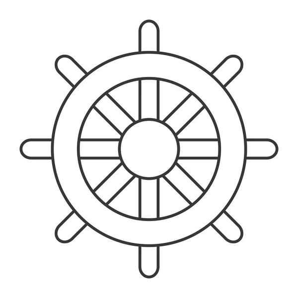 Timón de barco icono — Vector de stock