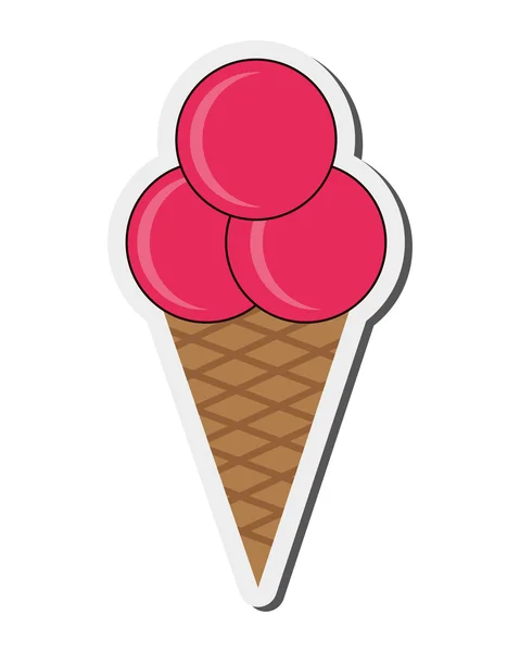 冰淇淋锥形图标 — 图库矢量图片