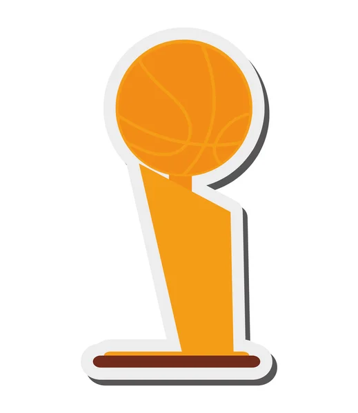 Kosárlabda trófea ikon — Stock Vector