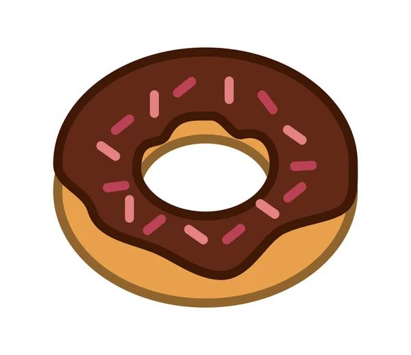Donut med strössel ikon — Stock vektor