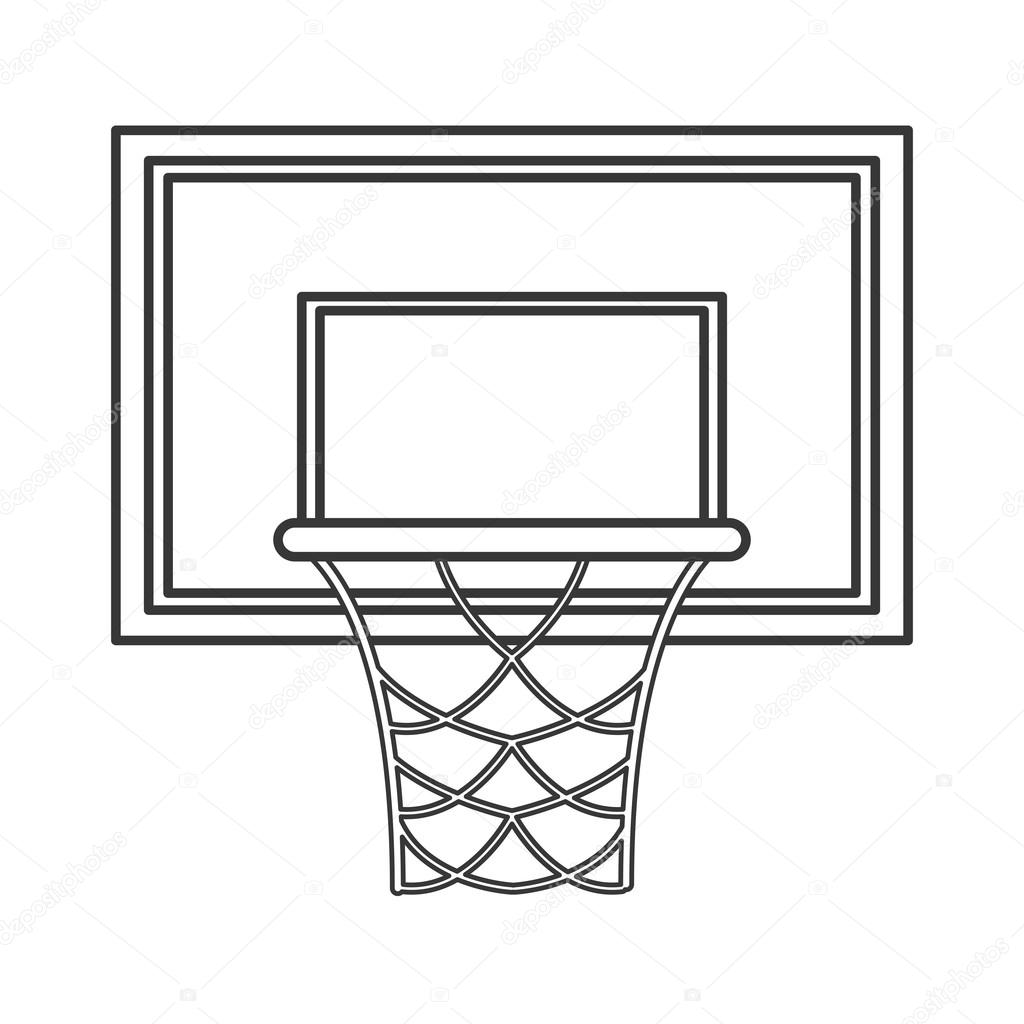 Basketball backboard and net icon Stock Vector Image by ©jemastock