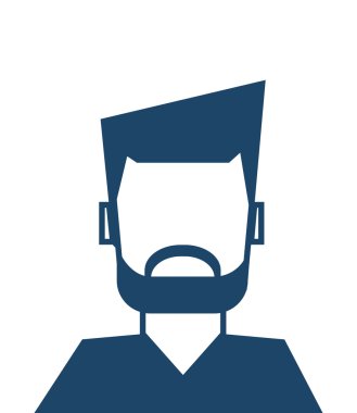 Sakallı yüzü olmayan adam simgesi