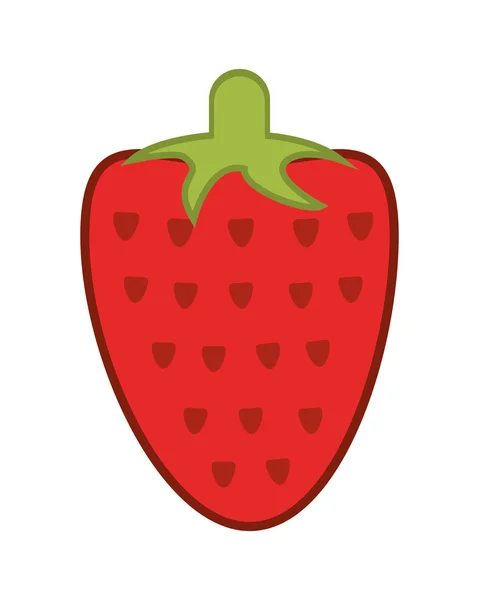 Single strawberry icon — Stock Vector