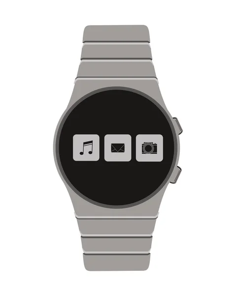 Icono de reloj inteligente único — Vector de stock