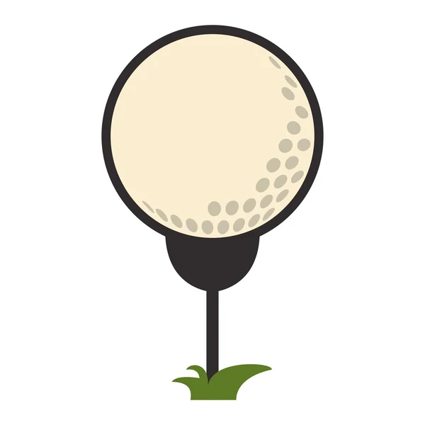Camiseta de golf e ícono de pelota — Vector de stock