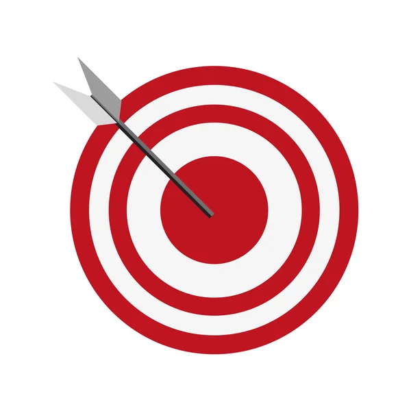 Bullseye with arrow icon — Stock Vector