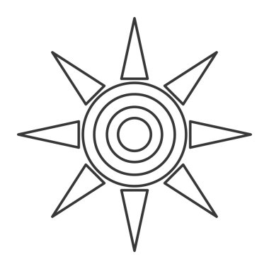 geometrik güneş temsil simgesi