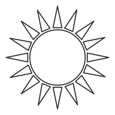 geometrik güneş temsil simgesi