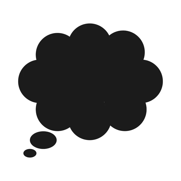 Ikone der schwarzen Gesprächsblase — Stockvektor