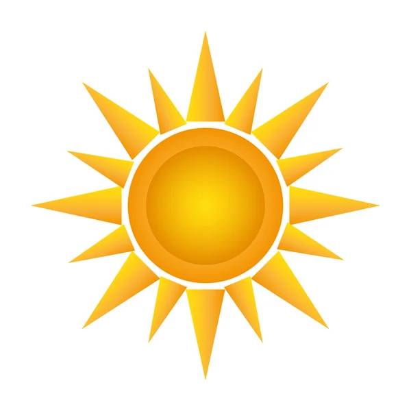 Sun representation ikonen — Stock vektor