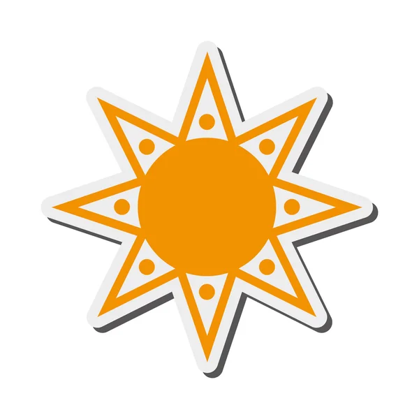 Icono de representación geométrica del sol — Vector de stock