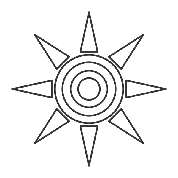 Icono de representación geométrica del sol — Vector de stock