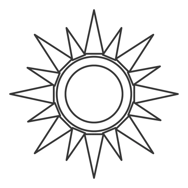 Icône géométrique de représentation du soleil — Image vectorielle