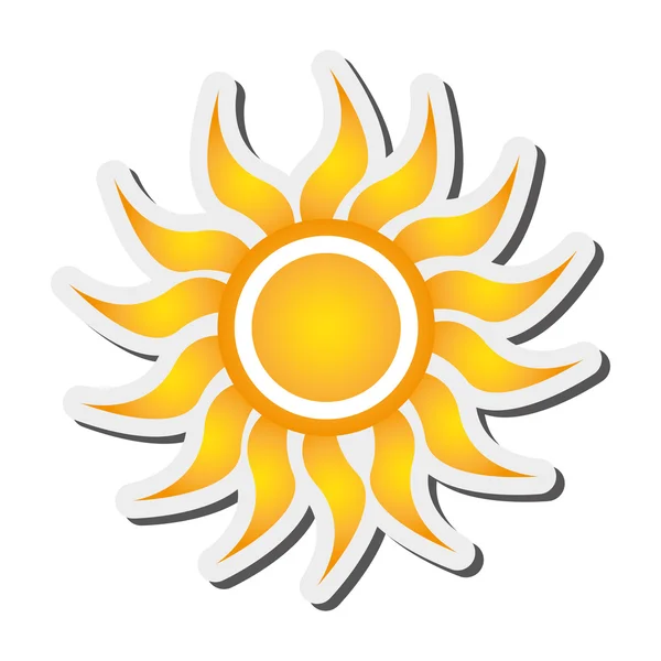 Sun representation icon — Stock Vector