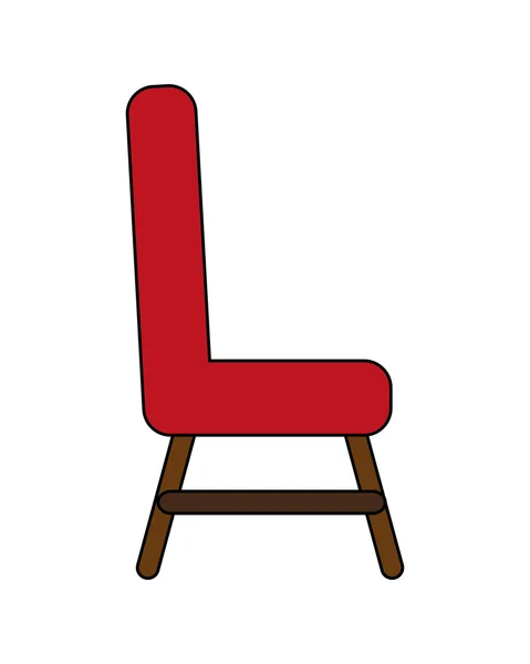 Solo acolchado icono de la silla — Vector de stock