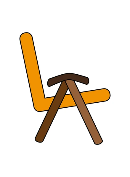 Icône de chaise coussinée unique — Image vectorielle