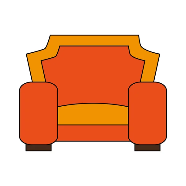 Solo sofá silla icono — Vector de stock