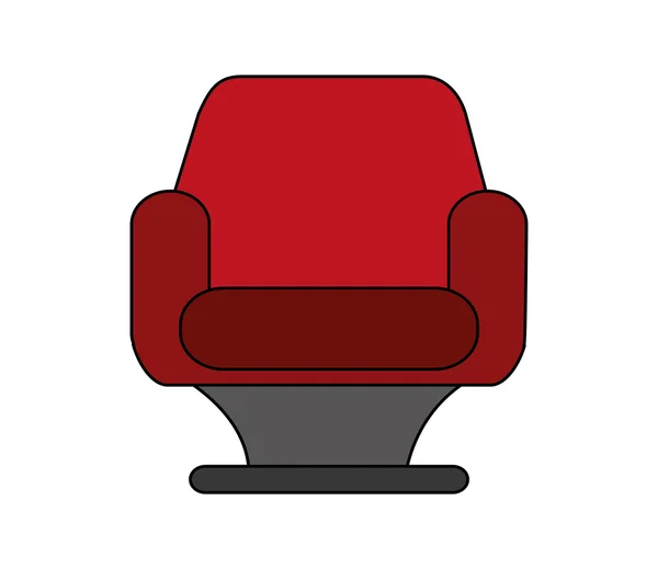 Único ícone de cadeira almofadada — Vetor de Stock