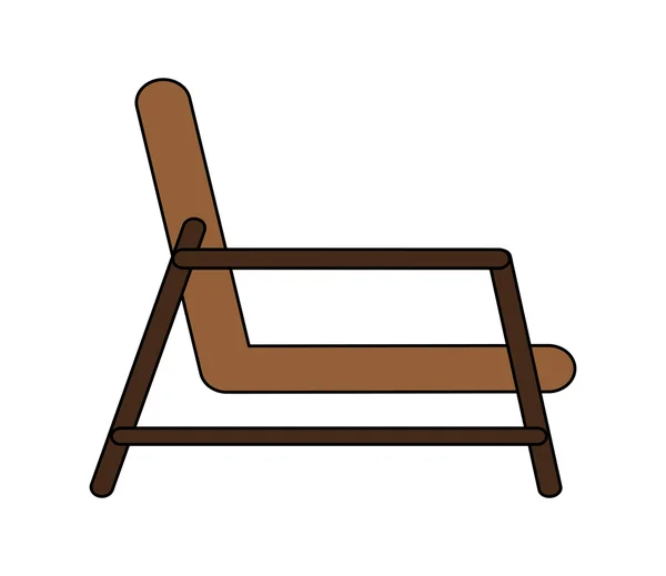 Icône de chaise unique — Image vectorielle