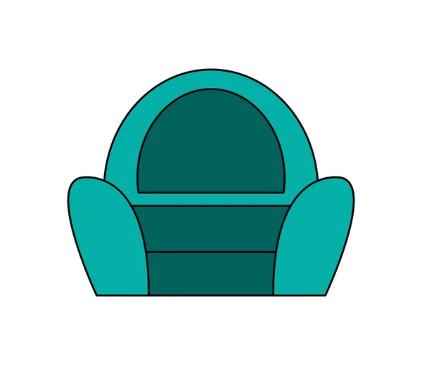 Solo sofá silla icono — Vector de stock