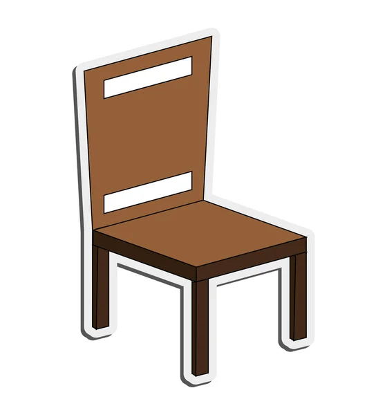 Enda stol ikonen — Stock vektor