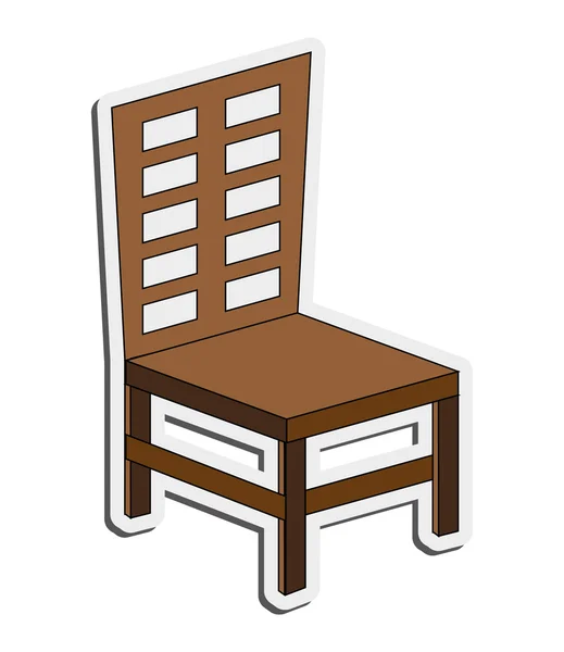 Значок одного стілець — стоковий вектор
