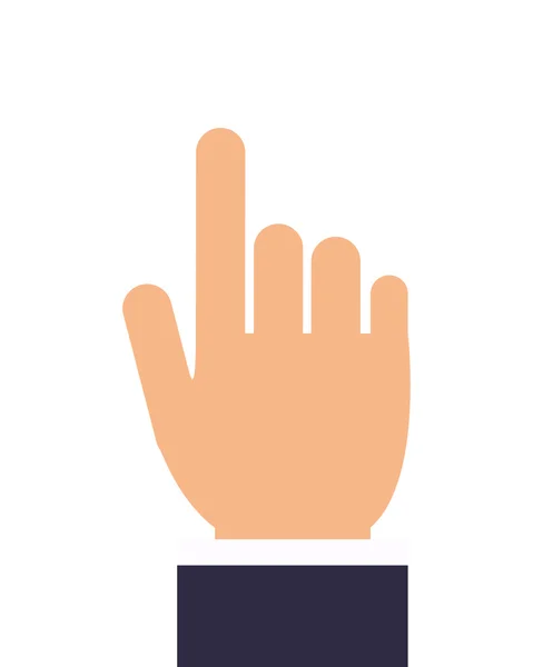 Ręka z ikoną dłuższy palec — Wektor stockowy