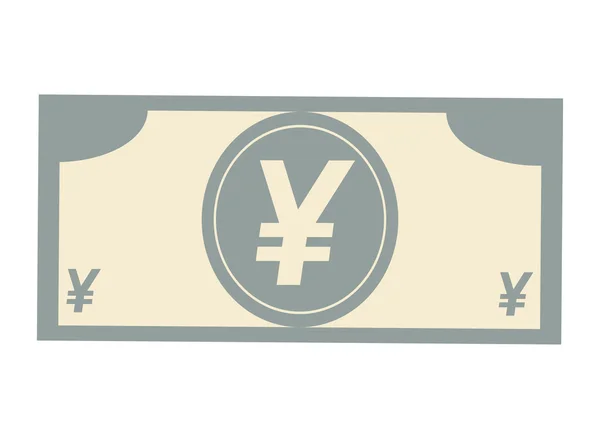 Icono de símbolo de yen — Vector de stock