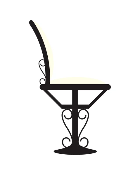 Smidda metall stol ikonen — Stock vektor