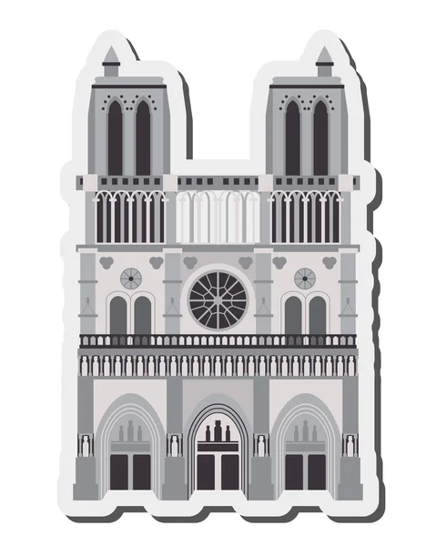 Notre Dame de Paris simgesi — Stok Vektör