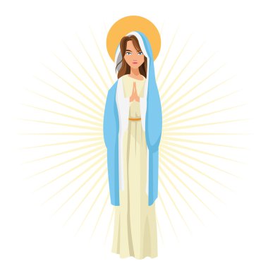 Kutsal mary din simgesi. Vektör grafiği