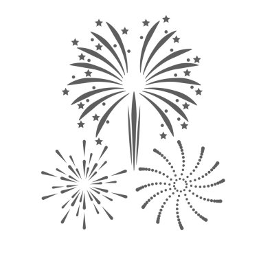 havai fişek kutlama patlama simgesi. Vektör grafiği