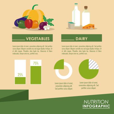 Bilgi grafiği simgesi. Beslenme tasarımı. Vektör grafiği