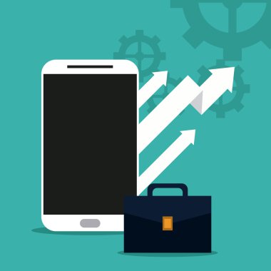 akıllı telefon bavul teknoloji simgesi