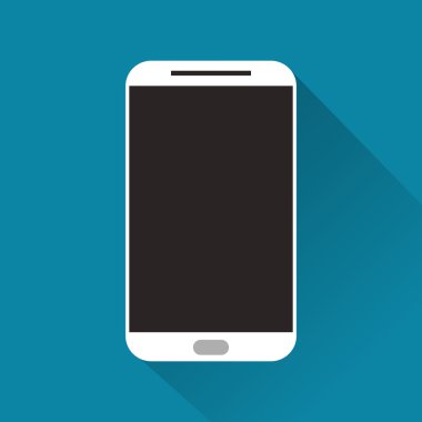 Smartphone becerikli alet teknoloji iletişim simgesi. Vektör grafiği