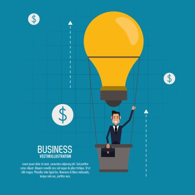 İşadamı erkek iş ikonu. Vektör grafiği