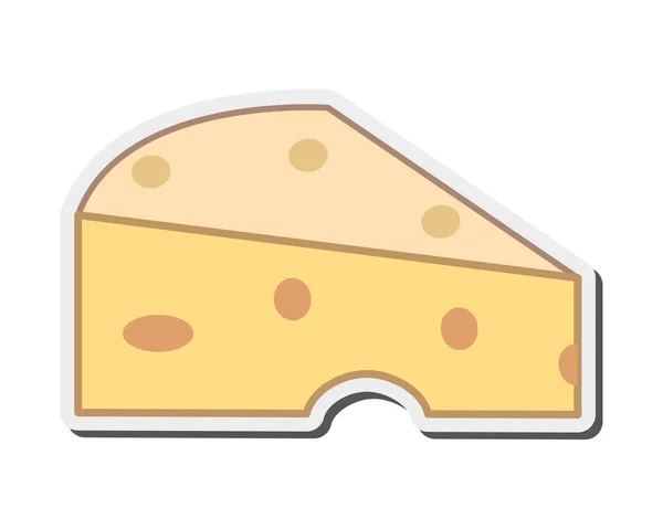Enkele kaas pictogram — Stockvector