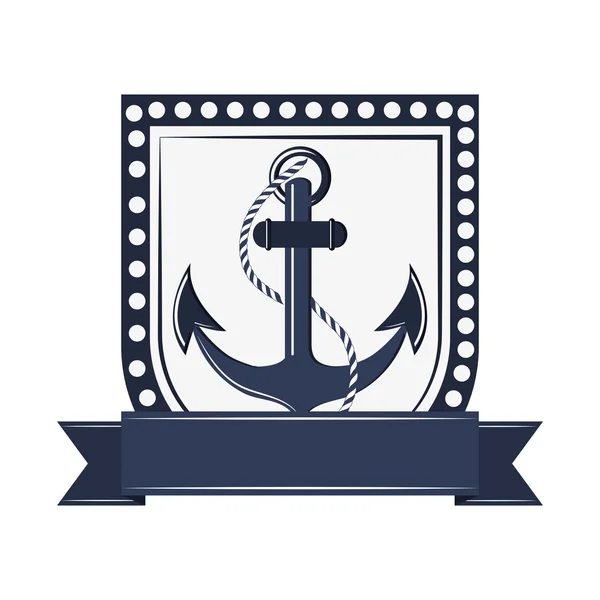Icona emblema di ancoraggio classico — Vettoriale Stock