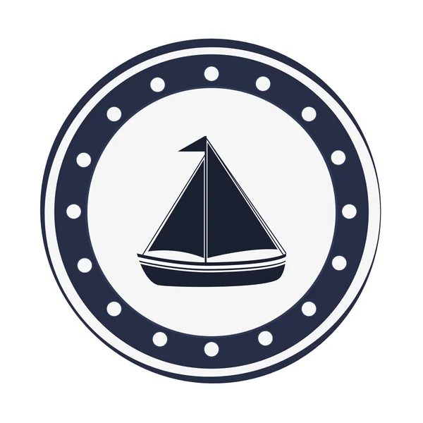 帆的船标志图标 — 图库矢量图片