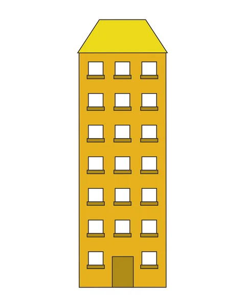 Иконка одного здания — стоковый вектор