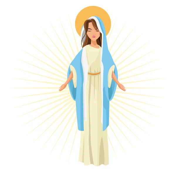 Santa María icono de la religión. Gráfico vectorial — Vector de stock