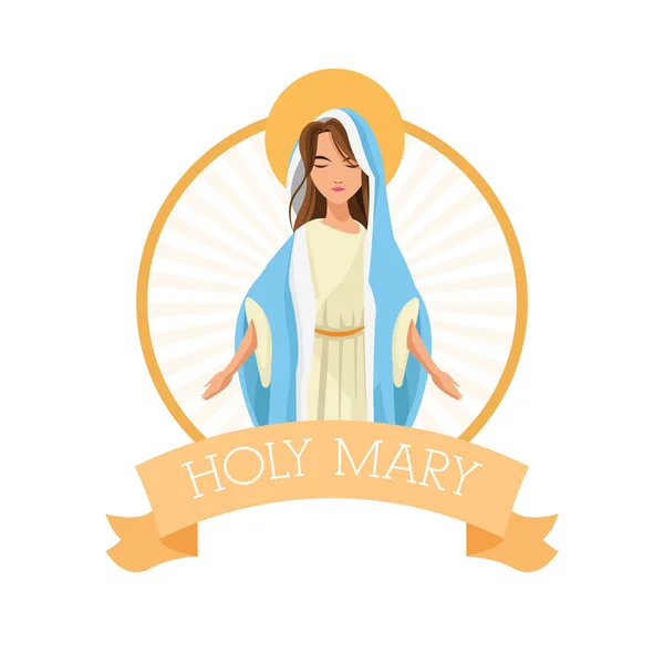 Sainte Marie icône de la religion. Graphique vectoriel — Image vectorielle