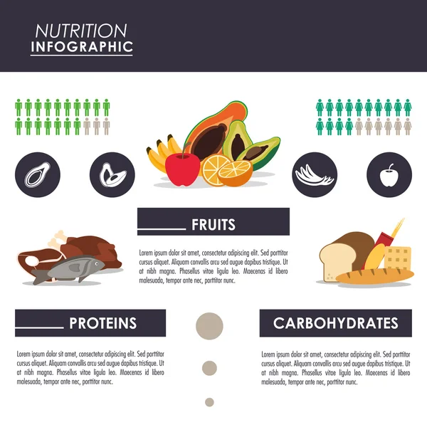 Icône infographique. Design nutritionnel. Graphique vectoriel — Image vectorielle